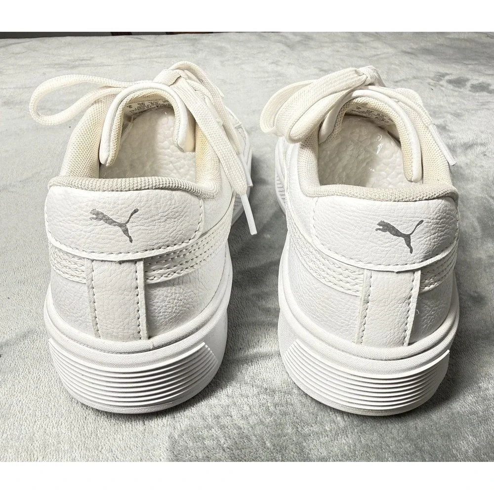 Puma Platform Shoes‎ Womens Size 8.5 White SoftFoam+ Leather Casual 392253-01
